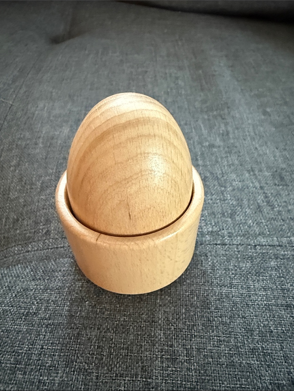 Lovevery Montessori egg cup from the explorer play kit